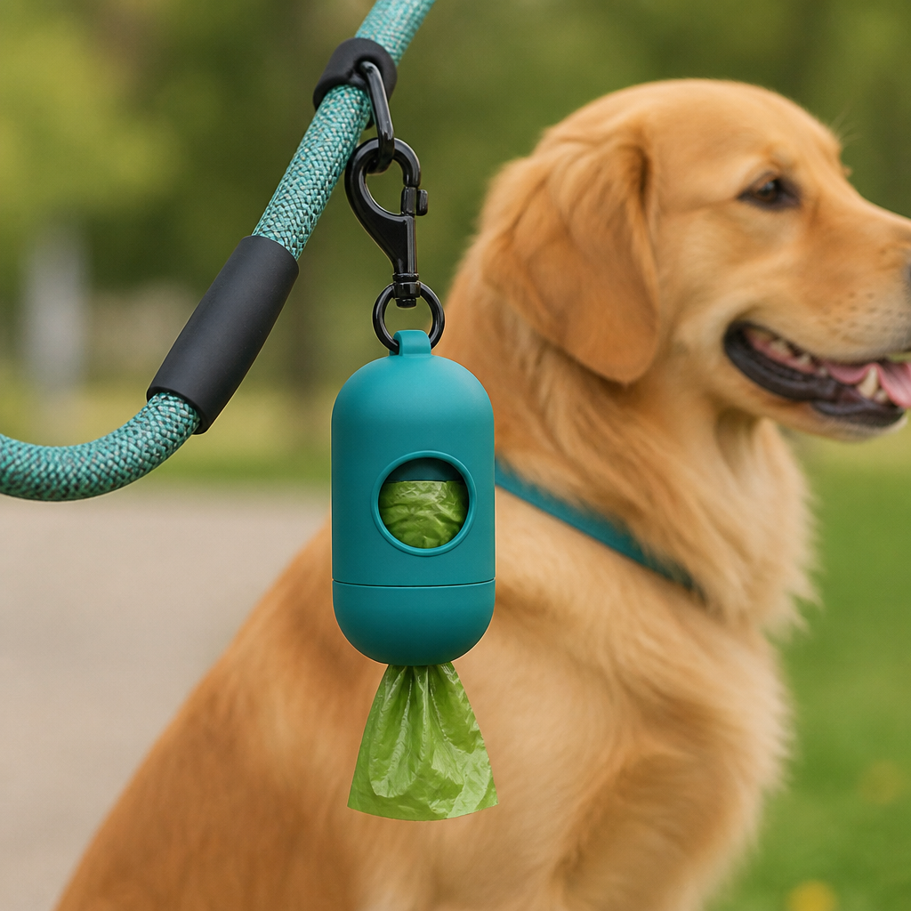 Pet Waste Bag Dispenser with Leash Clip - Lightweight & Convenient