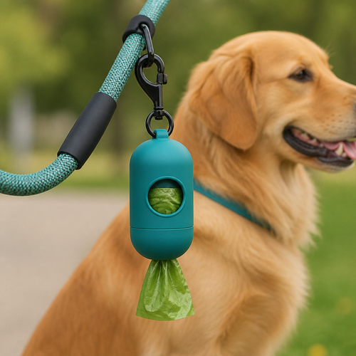 Pet Waste Bag Dispenser with Leash Clip - Lightweight & Convenient